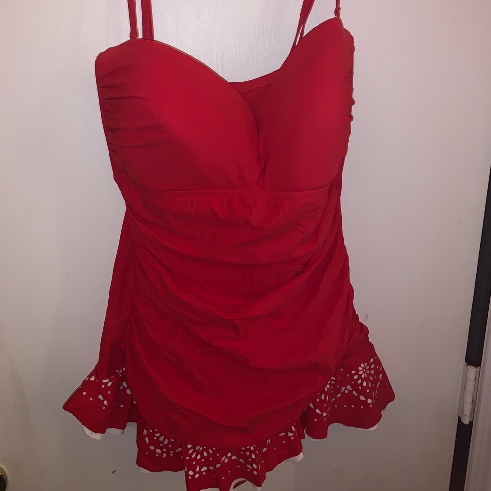 Red One-Piece Swimsuit